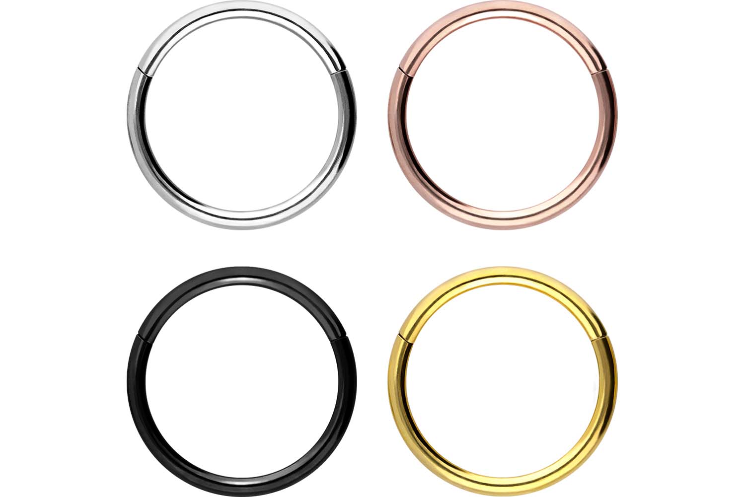 SET Chirurgenstahl Segmentring Clicker Piercing